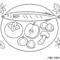 秋の味覚の塗り絵｜高齢者向けレクリエーションにぴったり