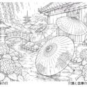 6月11日傘の日高齢者向け無料塗り絵【今日は何の日?】