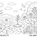 6月17日砂漠化防止の日高齢者向け無料塗り絵【今日は何の日?】